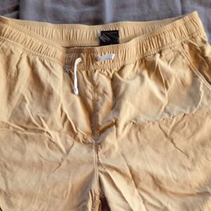 Tan Casual Drawstring Shorts